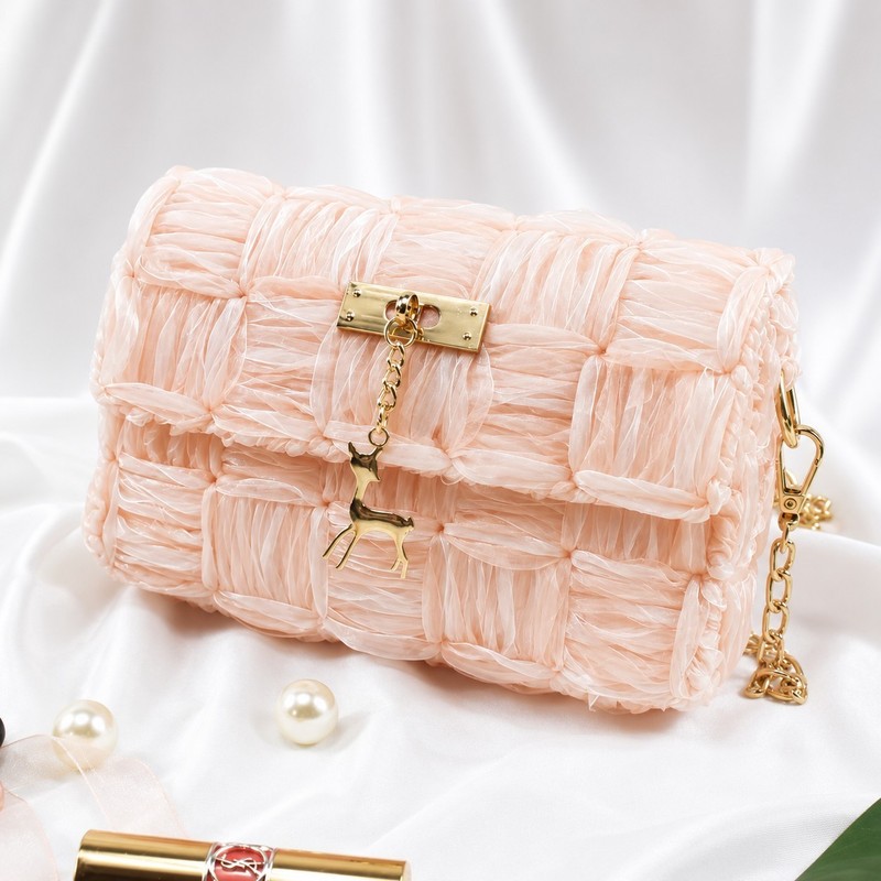 Elegant Ribbon Gauze Hand-Woven Chain Bag gallery