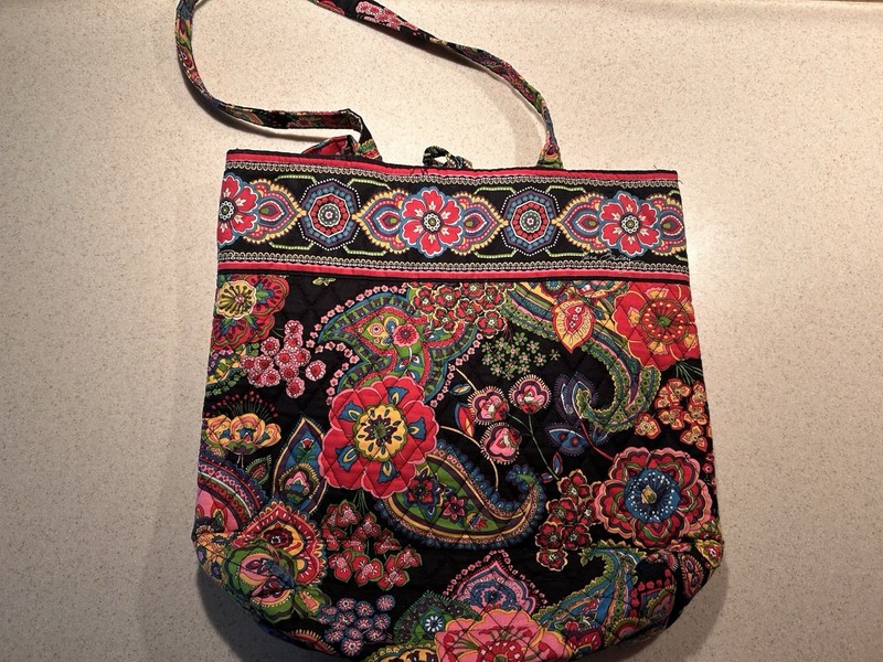 Vera Bradley “Symphony In Hue” Paisley Floral Pattern Shoulder Bag Purse