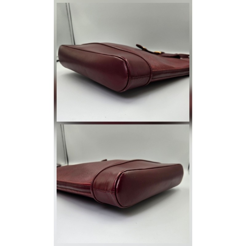 Cartier Must de Cartier Burgundy Leather Crossbody Bag with Pouch Vintage gallery