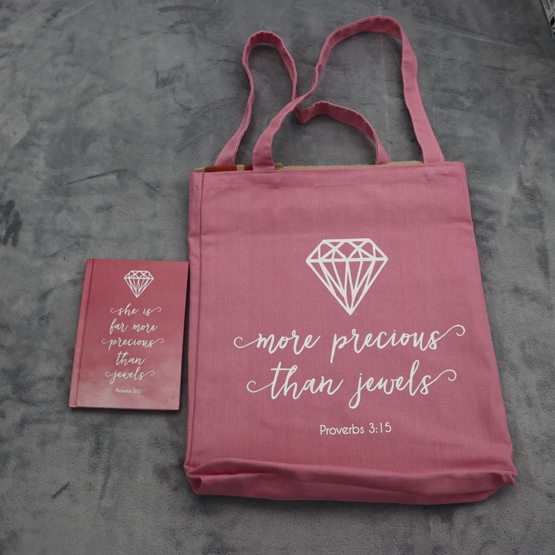 More Precious Than Jewels Proverb 3:15 Scripture Mothers Day Tote Bag Notebook