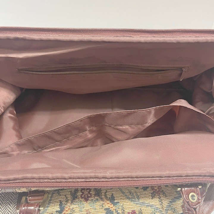 Vintage Patchwork Tapestry Weekender Travel Carpet Bag Large 18" gallery