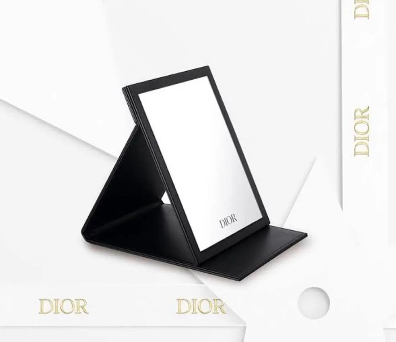 Christian Dior Stand Mirror CD Logo Black W/Box Novelty Limited gallery