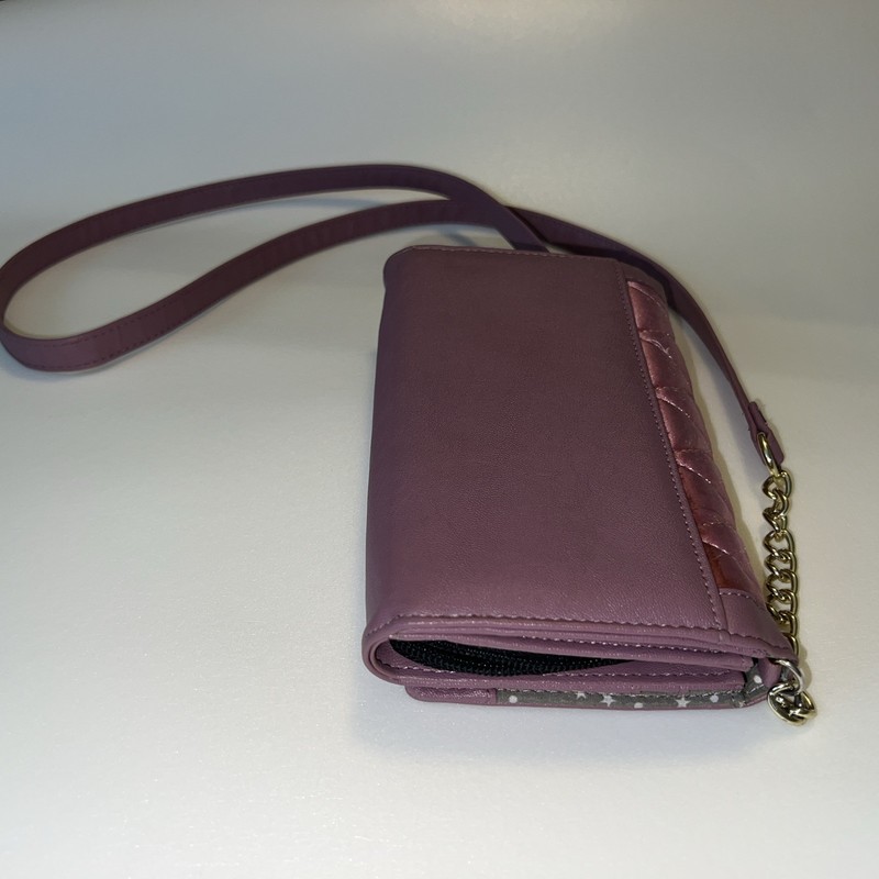 Betsey Johnson mauve pink crossbody bag purse gallery