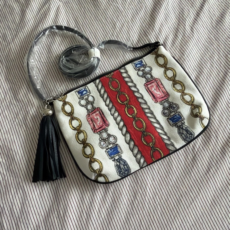 Brighton Purse Jewels Love Pouch Crossbody Bag Tassel Canvas Tom Clancy Shoulder gallery