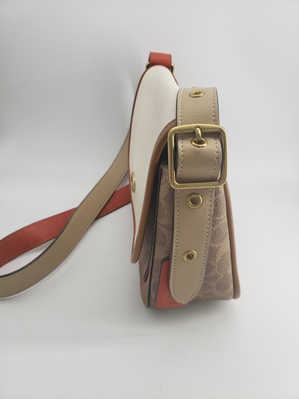 Coach Rambler Crossbody in Signature Canvas Brass/Tan/Orange gallery