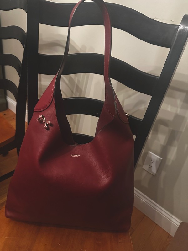 Coach Brooklyn Ruby 39 with red & gold permanent pin