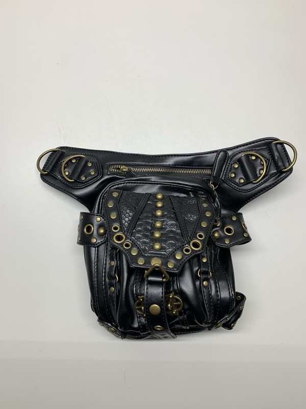 GT Steel Moster Steam Punk Backpack Hip Thigh Bag Black