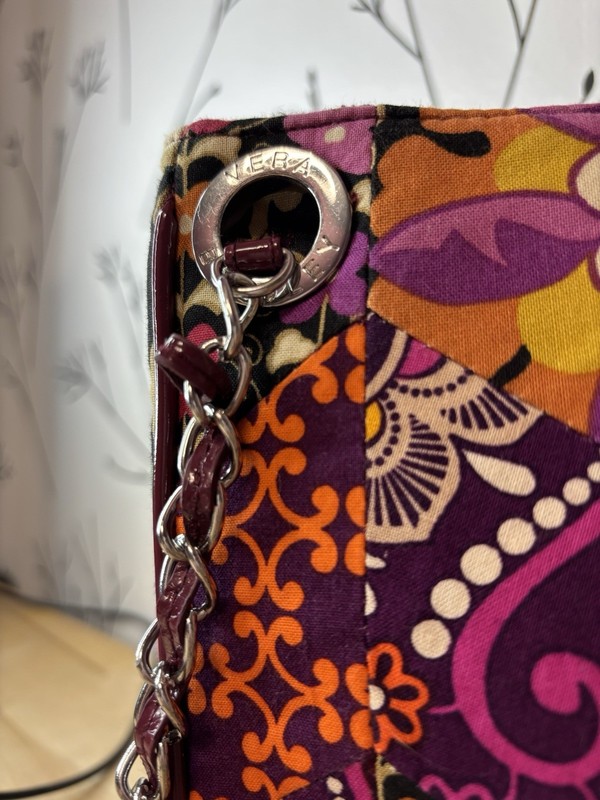Vera Bradley Suzani Pattern Quilted Shoulder Bag with Chain Handles gallery