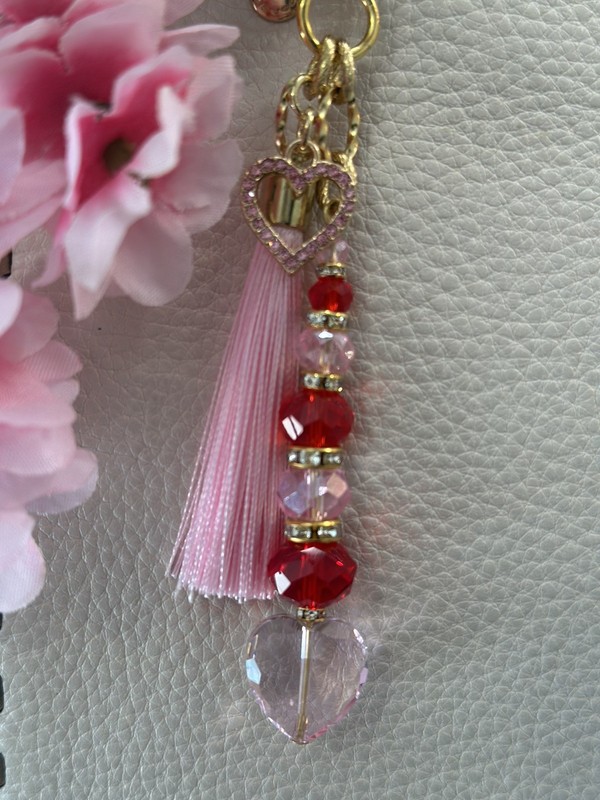 Original Handbag Jewelry Purse SMALL CHARM Valentines Day Heart 4 1/2” long gallery