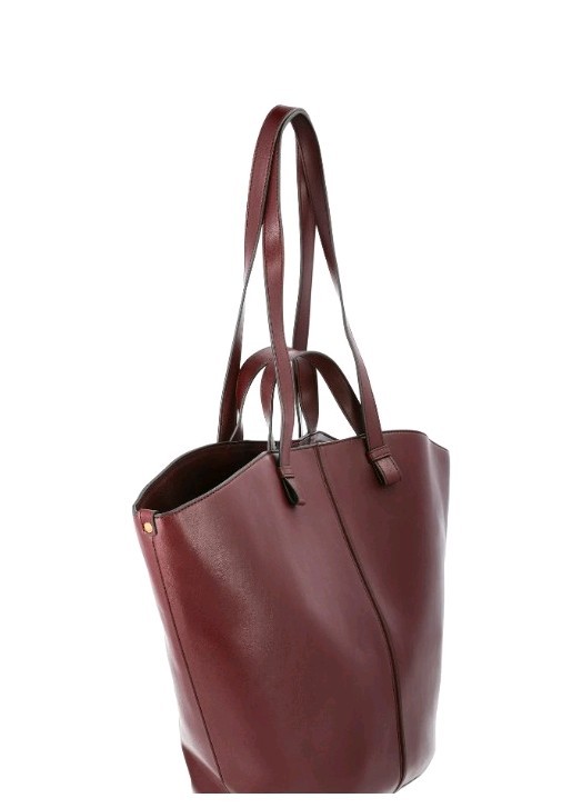 Women's Large Time And True Burgundy Tulip Tote New With Tags Magnetic Closure gallery