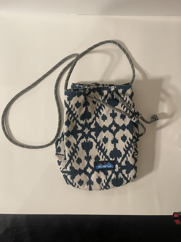 KAVU Original Mini Sling Rope Bag Blue & White Unisex
