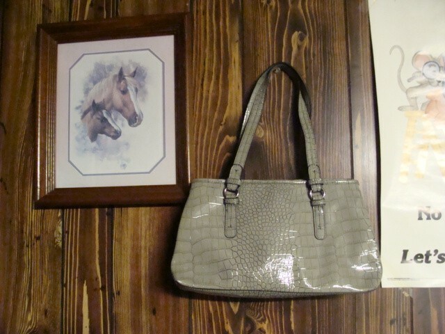 Gray Textured Nine & Company Purse gallery