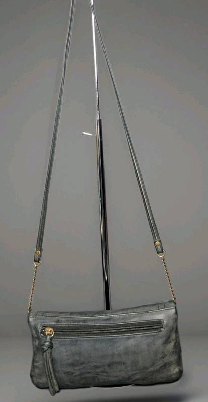 GORGEOUS MISSIMO MARBLED BLACK AND GRAY CROSSBODY BAG W/CC SLOTS AND POCKETS gallery