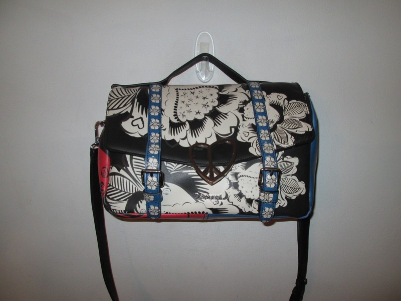 DESIGUAL Blooming Winter Bronx Floral Pattern Top Handle Purse w/ Crossbody