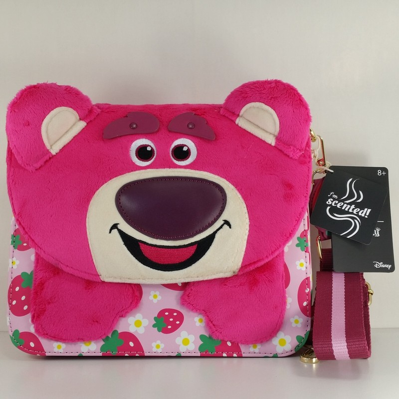Loungefly Toy Story Lotso Plush Strap Crossbody Bag Scented Lotso Huggin Bear
