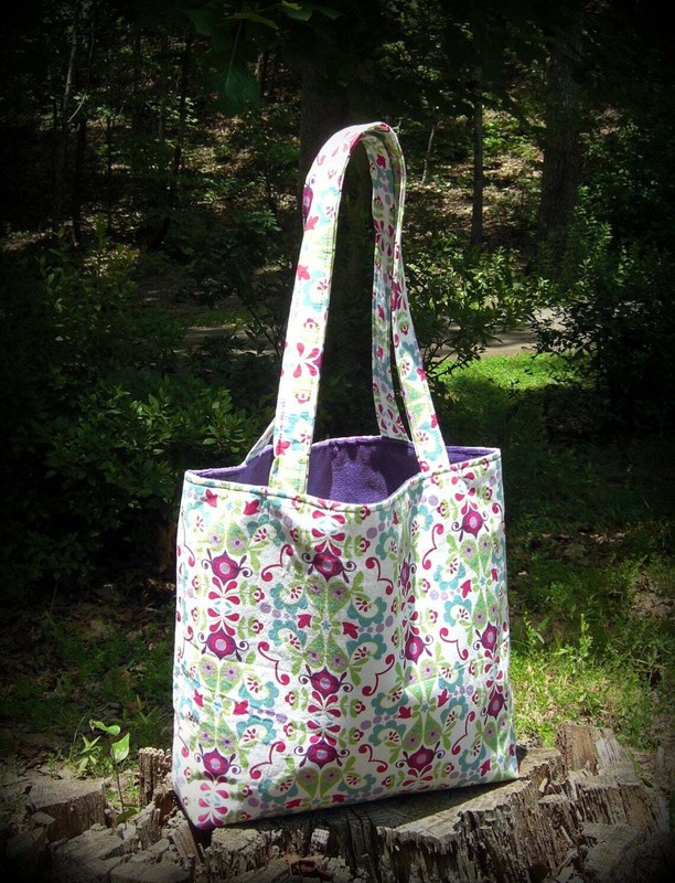 Purple Passion Tote Bag Handbag Purse Reversible with Pockets