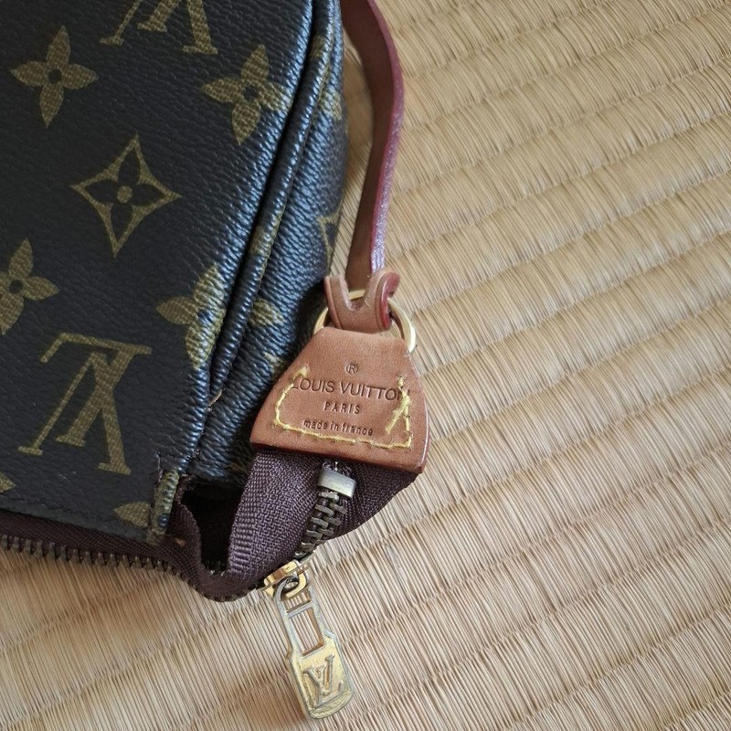 LOUIS VUITTON LV Brown Monogram Mini Pouch Handbag 21cm Width 13cm Height 3cm gallery