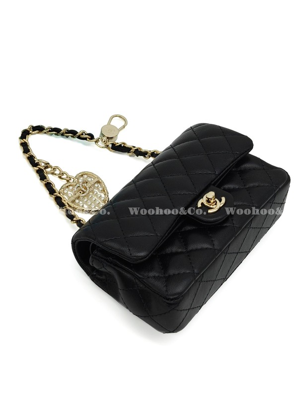 CHANEL Double C Logo Wallet Mini Women's 5x2x3 in gallery