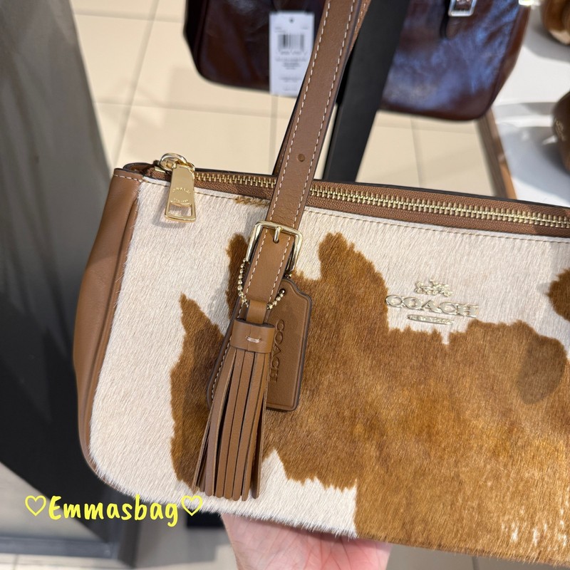 Coach Asher Shoulder Bag In Haircalf With Cow Print CDW46 cow printed haircalf gallery