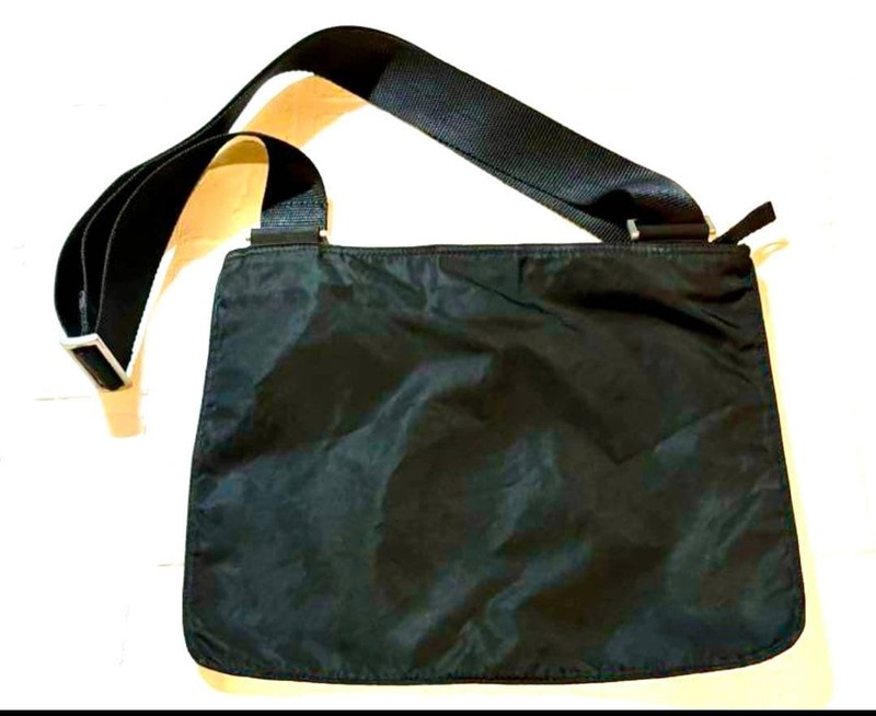 PRADA Shoulder Crossbody Bag Accessory Pouch Black Strap 128cm Womens Auth gallery