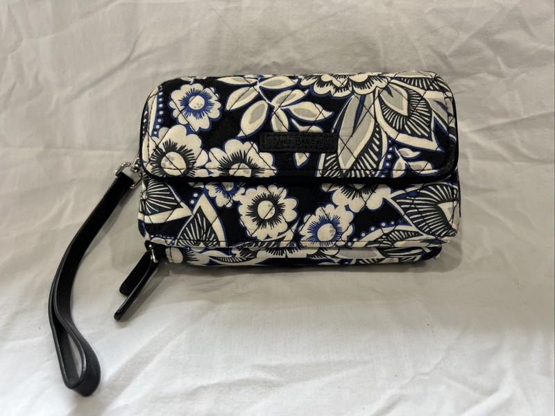 Vera Bradley Snow Lotus Purse with Wrist Strap