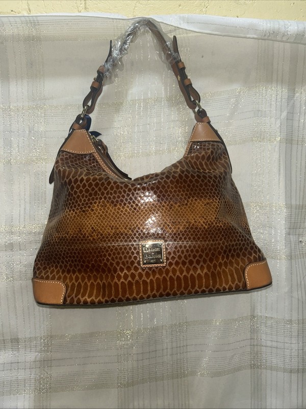 Dooney & Bourke Snakeskin Erica Saddle Bag With Change Wallet