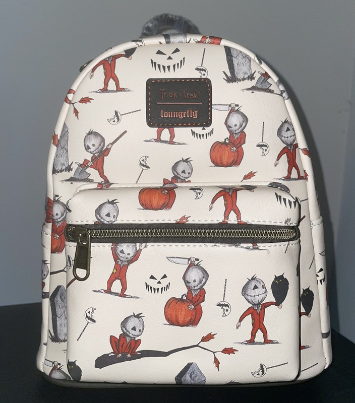 Loungefly Trick ‘R Treat Sam Allover Print Mini Backpack IN HAND NWT