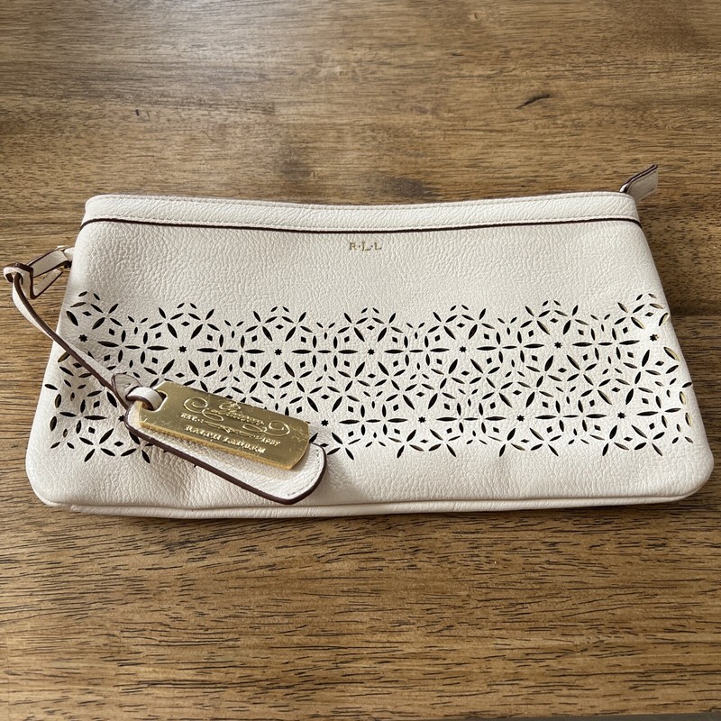Lauren Ralph Lauren Clutch Faux Leather Unlined Cutouts gallery