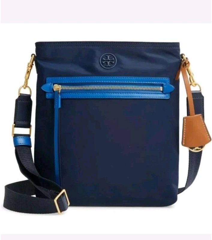 Tory Burch ‘Perry’ Nylon Swingpack Crossbody Bag Royal Navy Blue