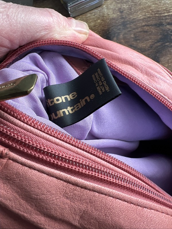 STONE MOUNTAIN Shade Of Pink leather shoulder handbag purse excellent gallery