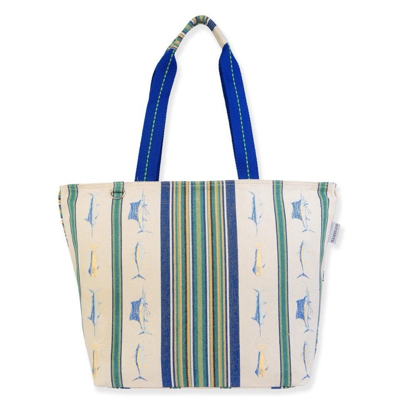 Guy Harvey SandNSun Marlin MAhi Mahi Canvas Beach Tote Bag nwt