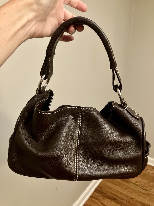 Vintage streetwear y2k luxury Tod’s Leather Hobo Handle Bag Brown Purse Classic