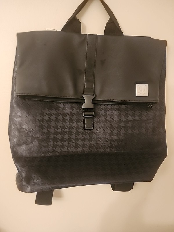 back pack Tanger Backpack Black On Black Travel Bag Houndstooth gallery