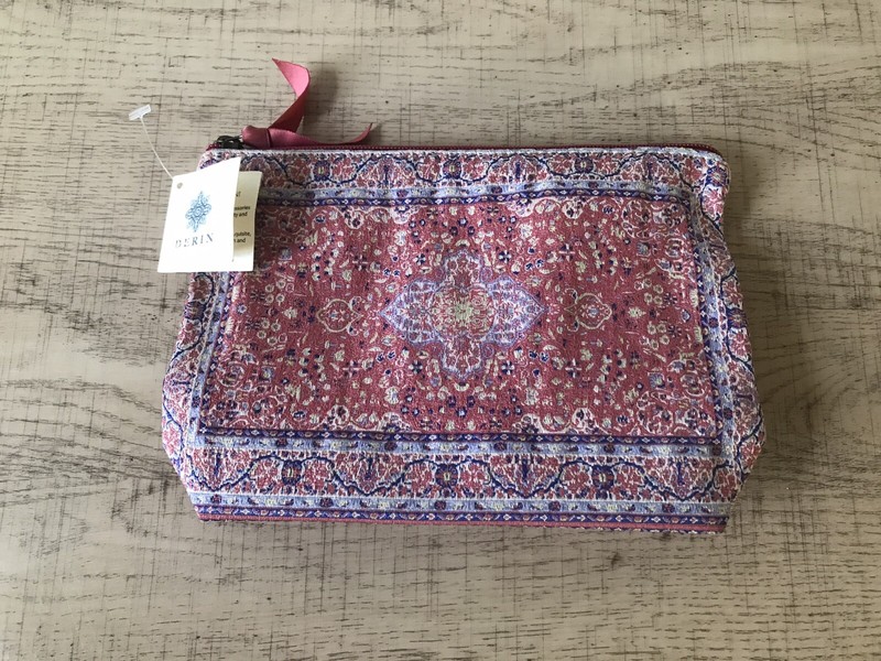 DERIN TRAVEL HANDBAG PEACH-COLOR PATTERNED BAG
