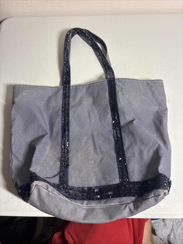Vanessa Bruno Gray Sequin Accent Women’s Tote Bag