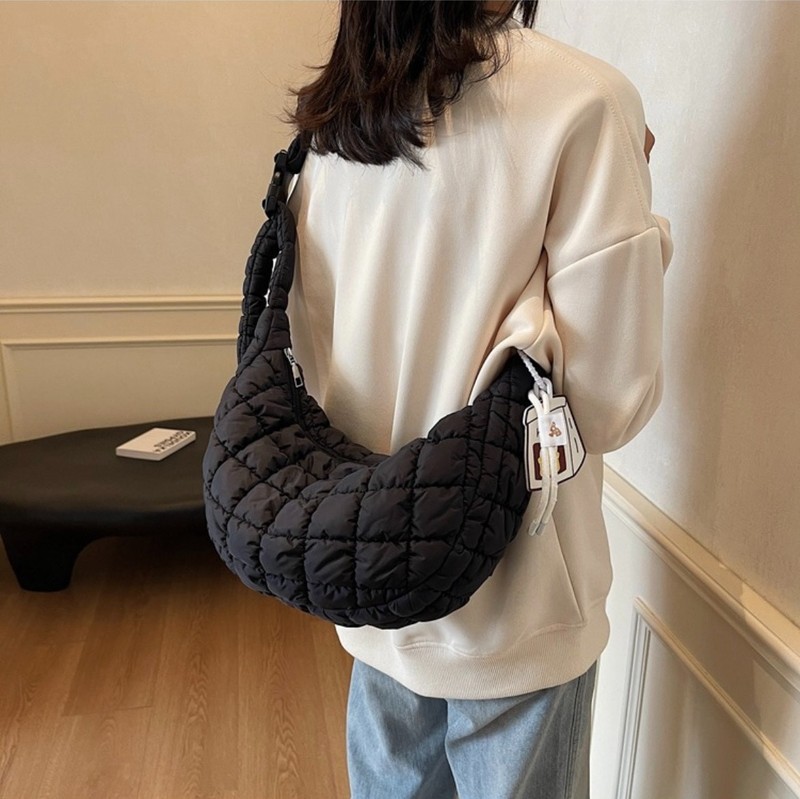 Puffer Tote Bag Quilted Carryall Bag Crossbody Bag Lightweight Bag 3 colors gallery