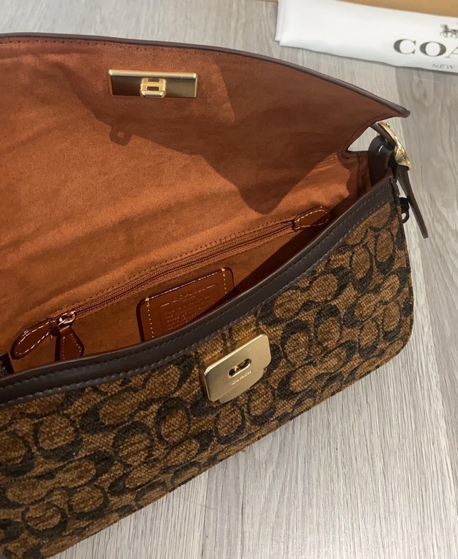 New Coach Outlet Etta Small Flap Shoulder Bag in Signature Chenille CCV65 gallery