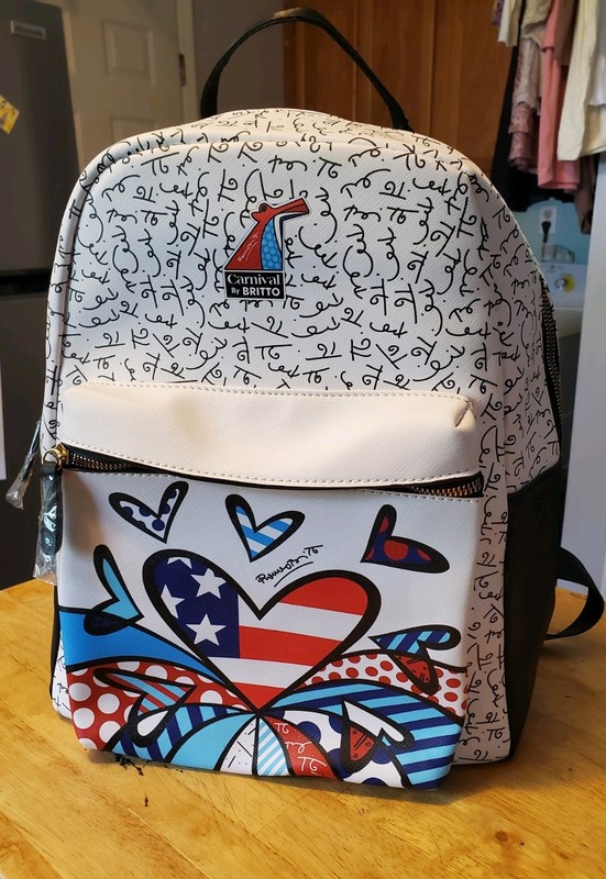 CARNIVAL By BRITTO Cruise Backpack Nwt Romero Britto Pop Artist Rare Sold Out