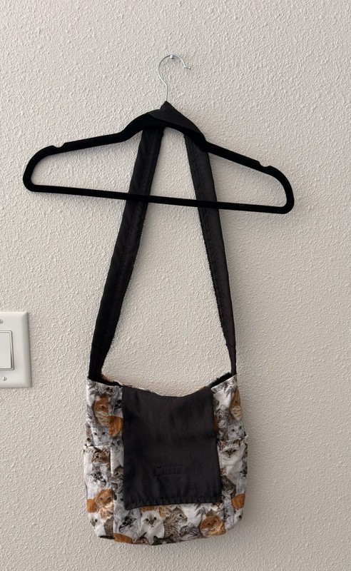 Small Bag Purse Handmade Cat Themed Granny Core