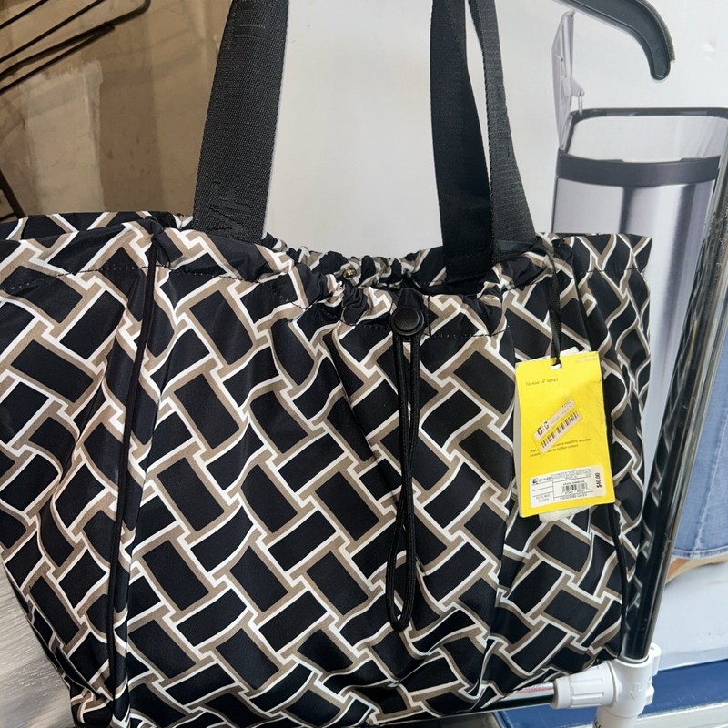 Target Tote Bag New Without Tags Black and Stripes Black White