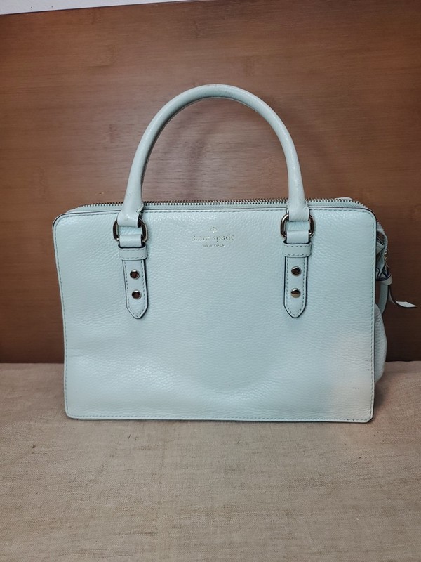 Kate spade Purse Satchel Mulberry Street Lise Satchel Ice Blue/Mint Green gallery