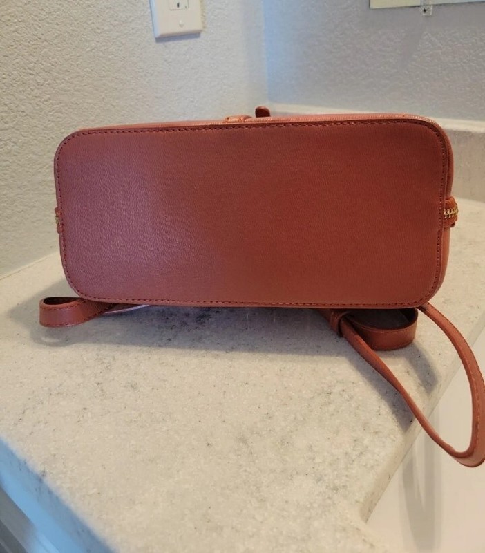 MIZTIQUE The Chloe Vegan Leather Accordion Opening Backpack W/ Top Handle Tan gallery