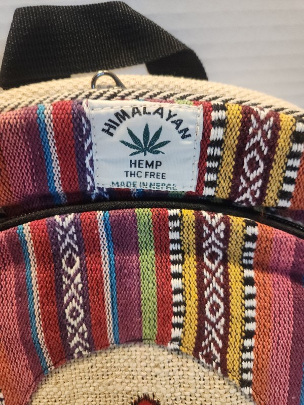 Custom Himalayan Hemp Canvas And Embrodered Mushroom Back Pack MID Size gallery