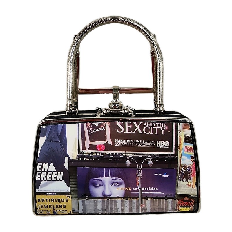 VTG Sex and the City Kiss Lock Clasp Purse Y2K HBO Novelty Pop Art Handbag Retro
