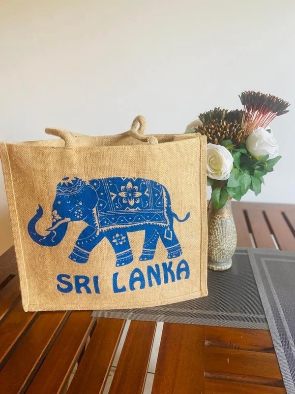 Jute Shopper Bag With Handles Reusable Tote Shopping Super