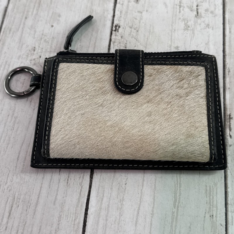 Myra Leather and Hair on Cowhide small wallet credit card holder 5×3 inches