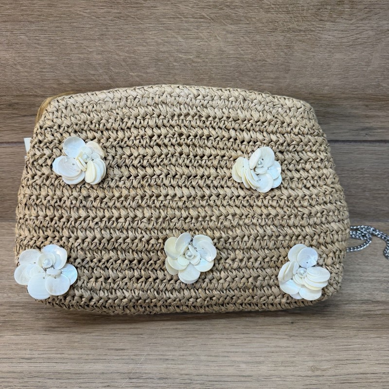 NWT Beaded Rattan Bag Pearl & Seashell Chain Strap Bag India Beach TikTok Viral gallery