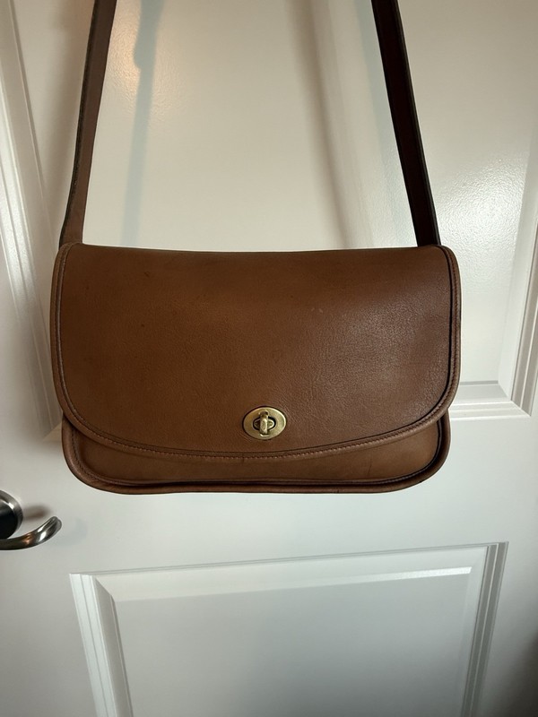 Coach City Bag Vintage British Tan Leather Crossbody Purse