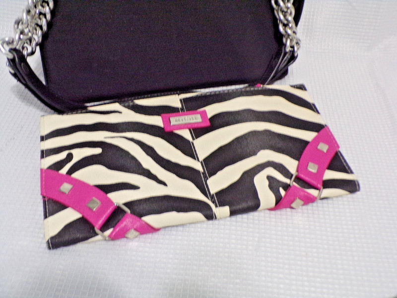 Miche Classic Black w/Silver Chain Accents Handbag 3 Skins Purple Green & Zebra gallery