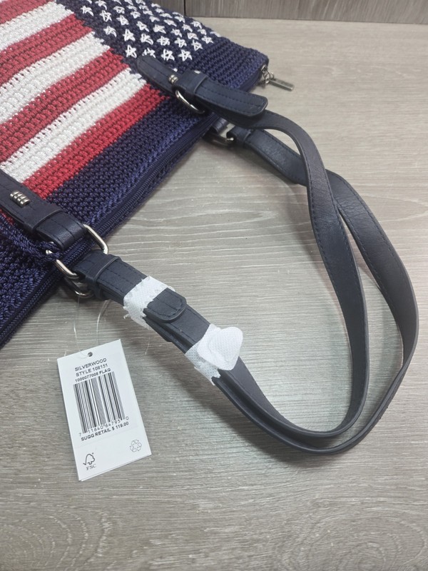 The SAK NEW NWT Hand Crochet Hobo Bohemian Patriotic July 4 American Bag Purse gallery